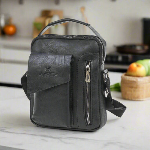 Verde Ανδρική Τσάντα Ώμου/Χιαστί 13-0079 Μαύρο